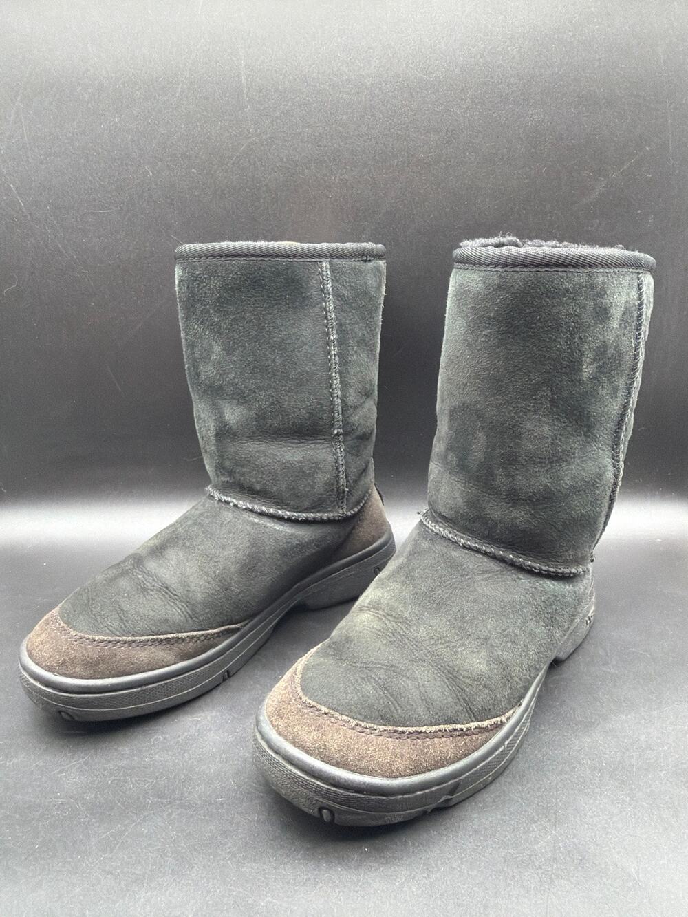 UGG Australia Ultimate Short 5815 Black Sheepskin Winter Boots Women’s US 6
